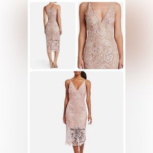 Dress the Population Marie Lace Midi dress - Rose